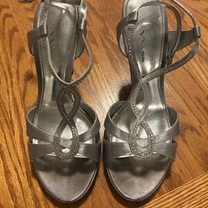 Touch of Nina Metallic Strappy Heels